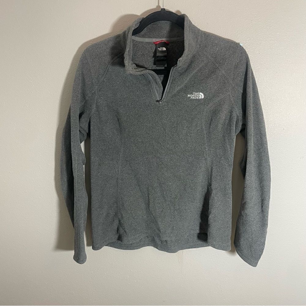 The North Face Grey Half Zip Long Sleeve Fleece Size medium - Picture 1 of 2